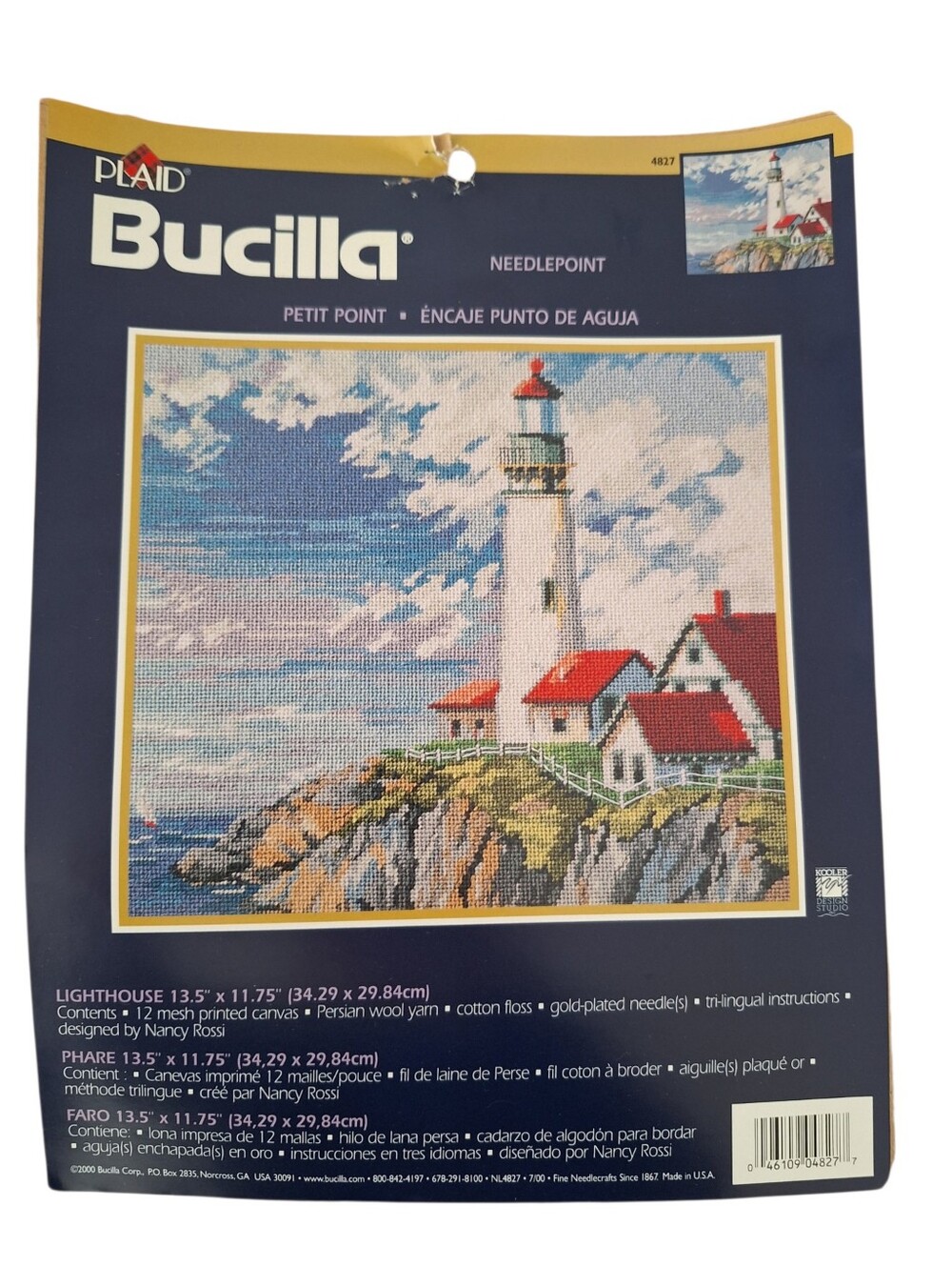 Plaid Bucilla Lighthouse by Nancy Rossi 13.5" x 11.5" Needlepoint Kit No. 4827
